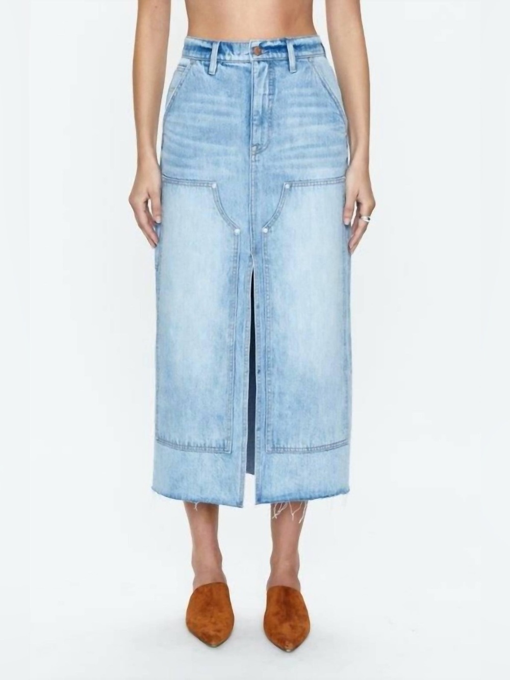 Pistola Alice Workwear High Rise Midi Skirt, Size 26